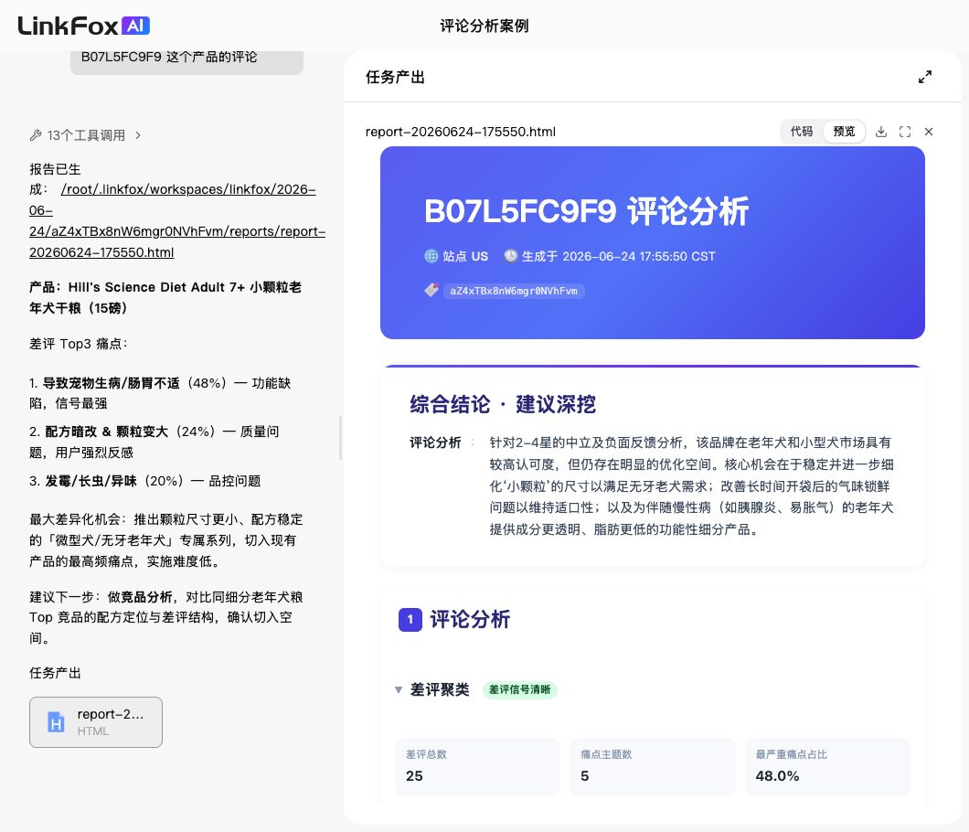 市场分析：评论分析